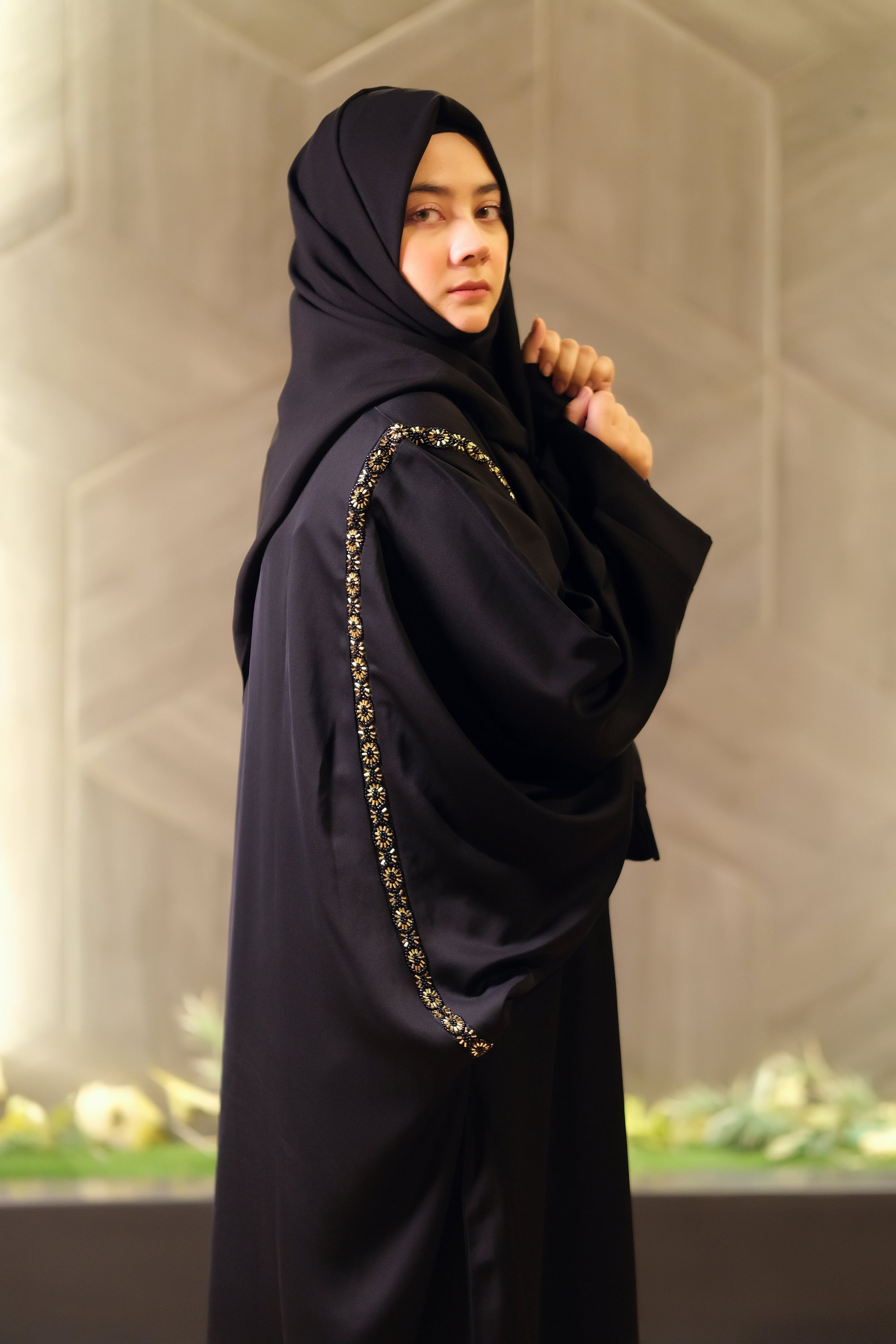Butterfly Dream Lace Abaya - Dhaagey