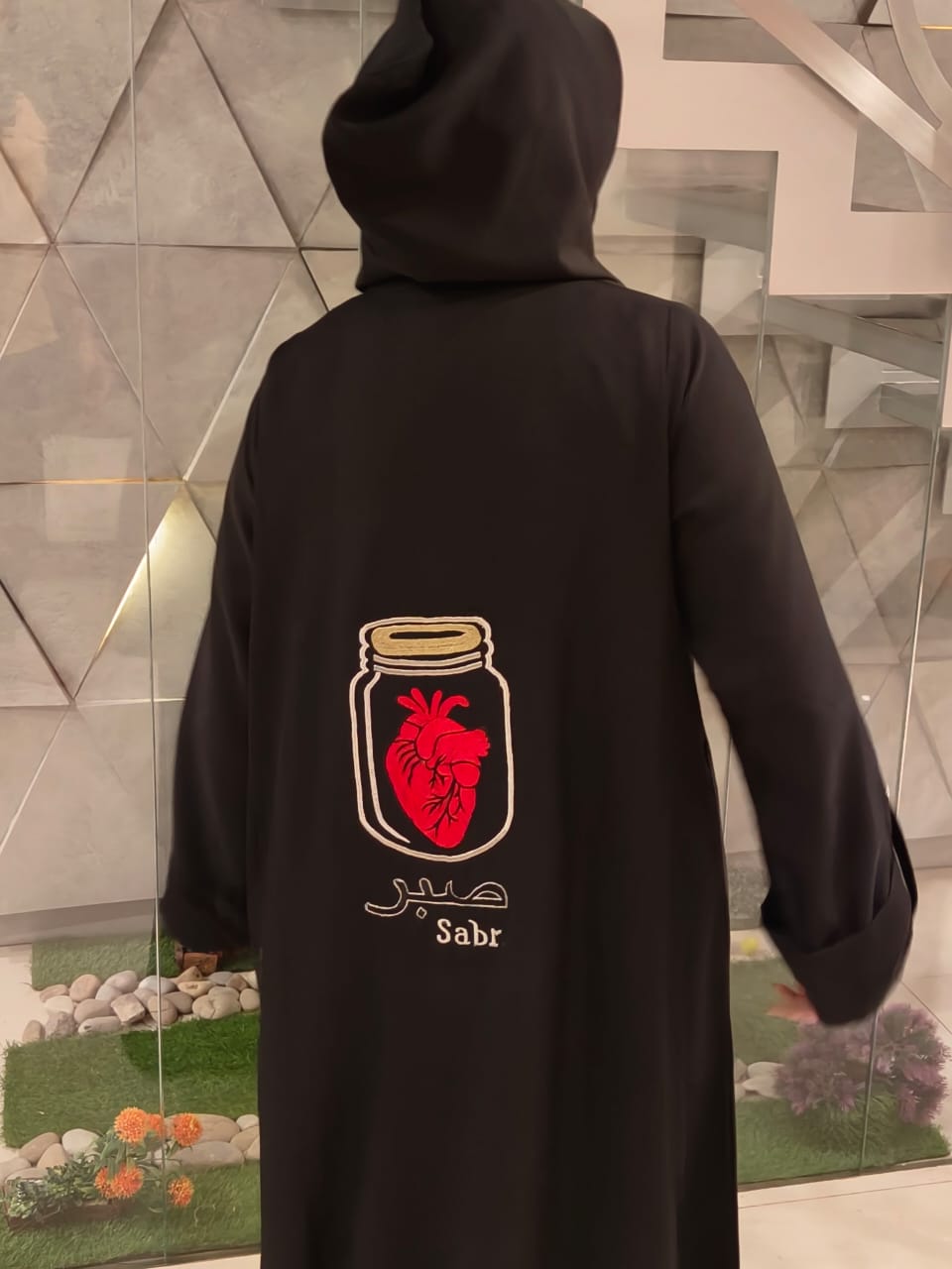 Sabr Heart Abaya - Dhaagey