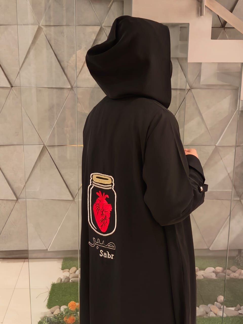 Sabr Heart Abaya - Dhaagey