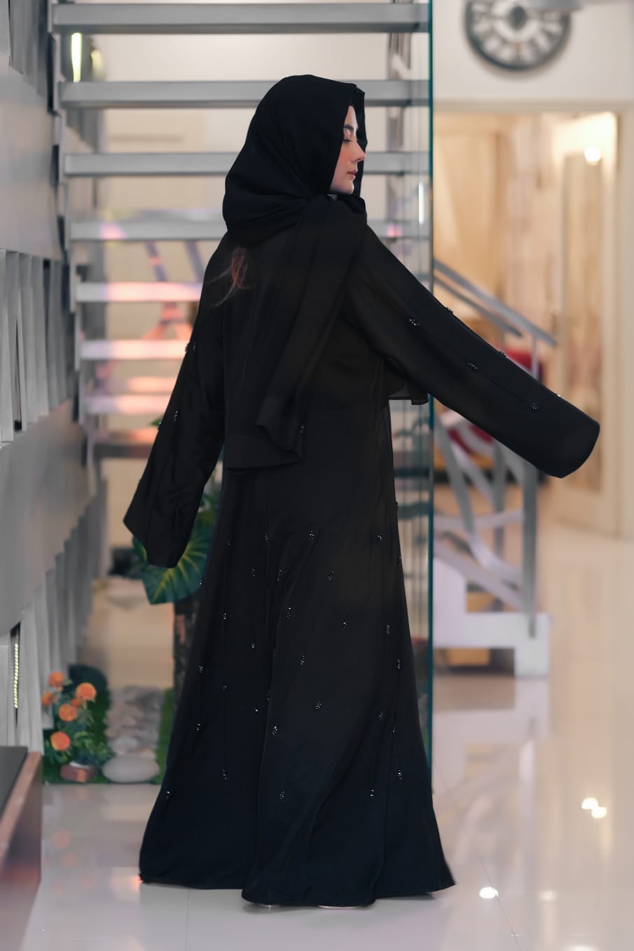 Twilight Black Sapphire Abaya - Dhaagey
