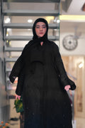 Twilight Black Sapphire Abaya - Dhaagey