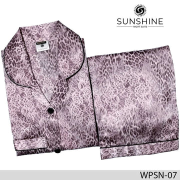 WPSN-07 Printed Silk Nightdress - Dhaagey