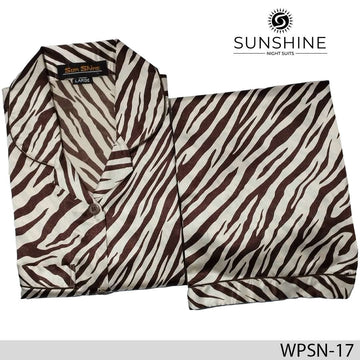 WPSN-17 Printed Silk Nightdress - Dhaagey
