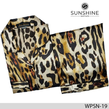 WPSN-19 Printed Silk Nightdress - Dhaagey