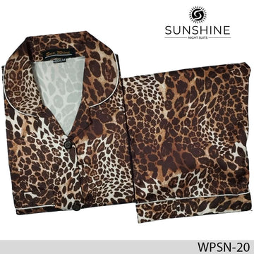WPSN-20 Printed Silk Nightdress - Dhaagey