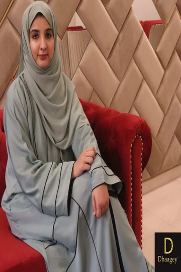 Sherry Green Abaya - Dhaagey
