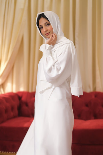 White Orchid Abaya