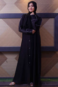 Dual Charm Grey Abaya - Dhaagey 