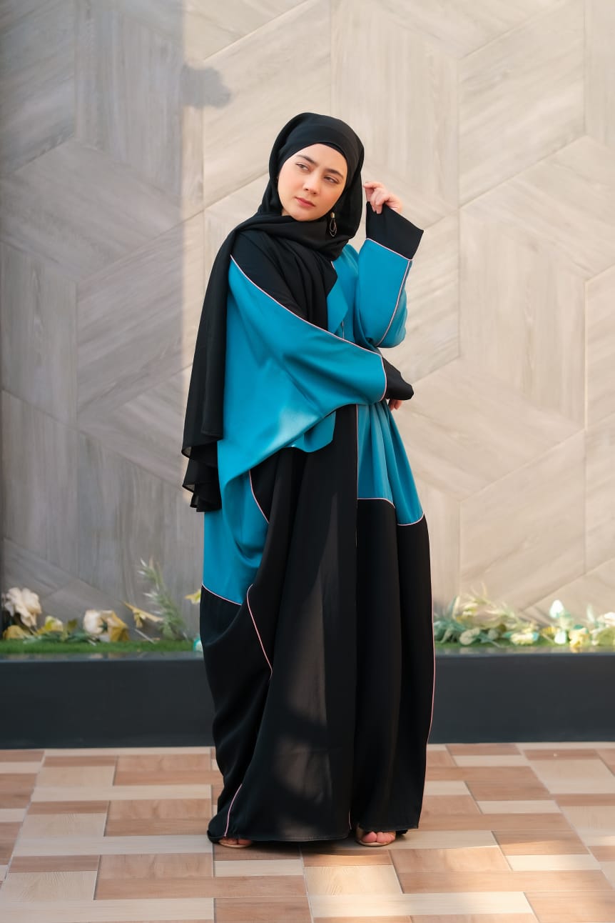 Sky Blue Baggy Abaya - Dhaagey 