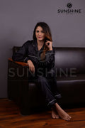 Black Silk Nightdress - Dhaagey 
