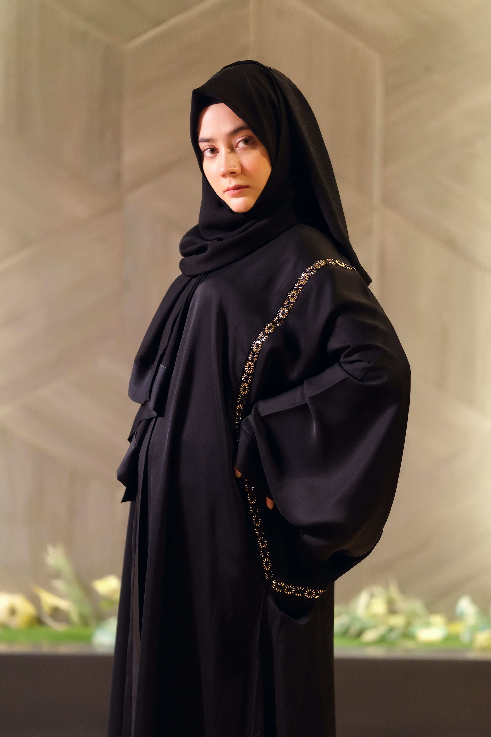Butterfly Dream Lace Abaya - Dhaagey 