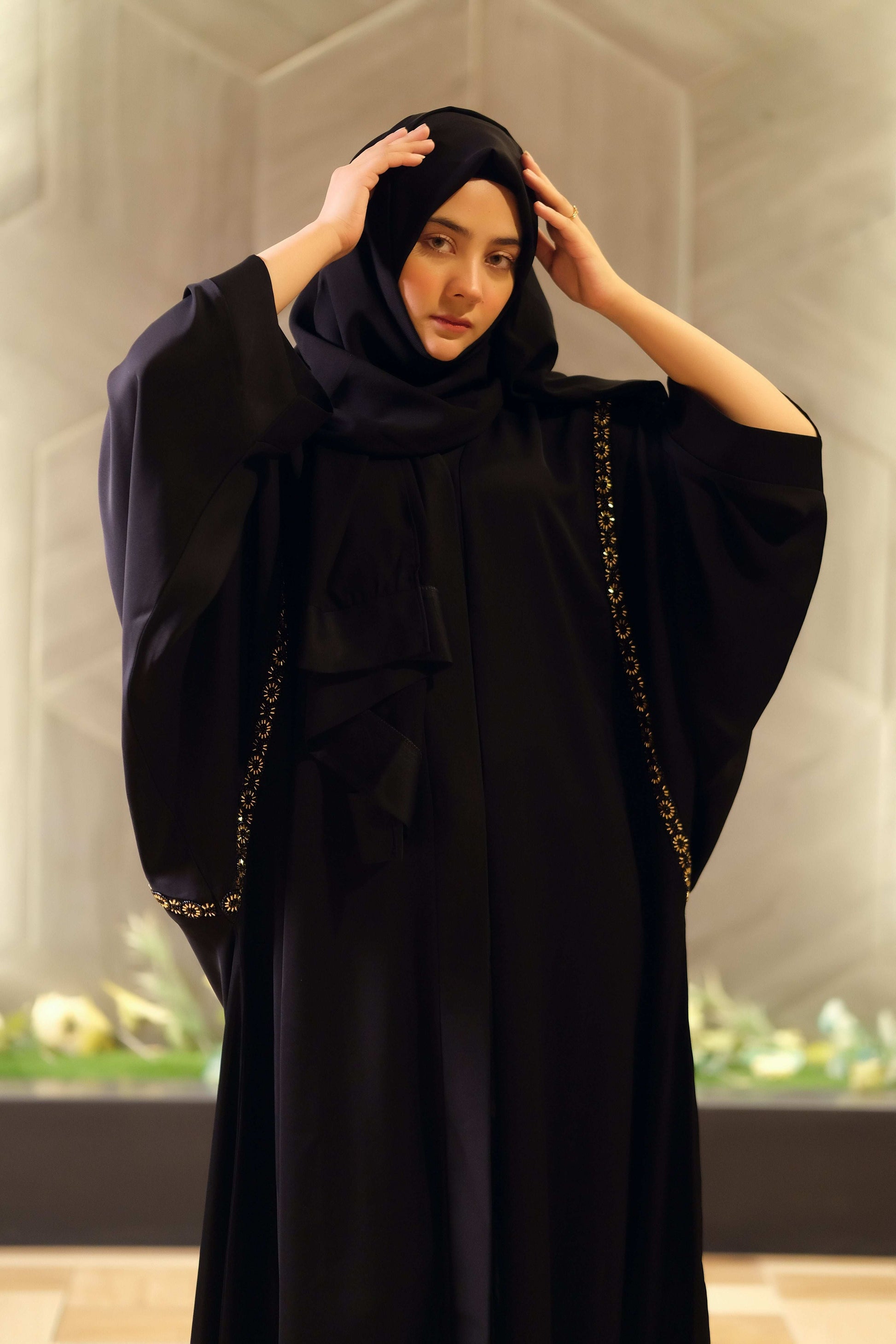 Butterfly Dream Lace Abaya - Dhaagey 
