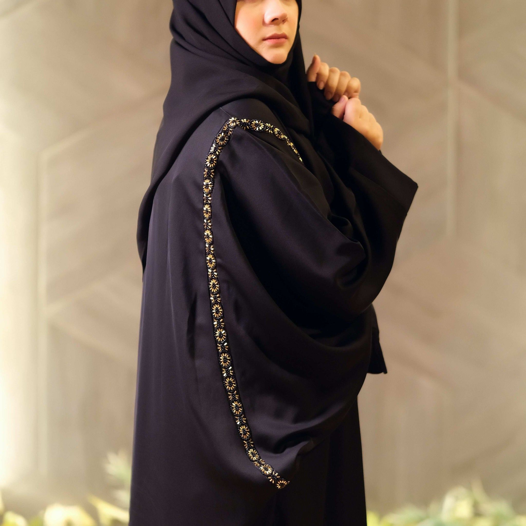 Butterfly Dream Lace Abaya - Dhaagey 