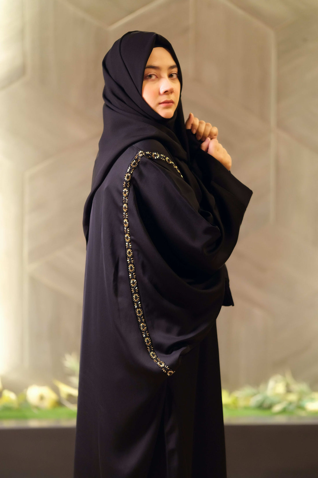 Butterfly Dream Lace Abaya - Dhaagey 