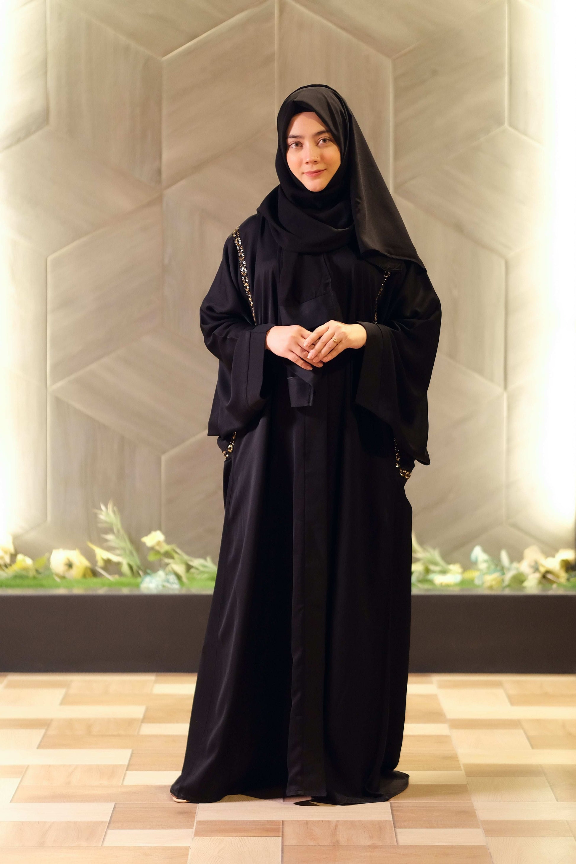 Butterfly Dream Lace Abaya - Dhaagey 