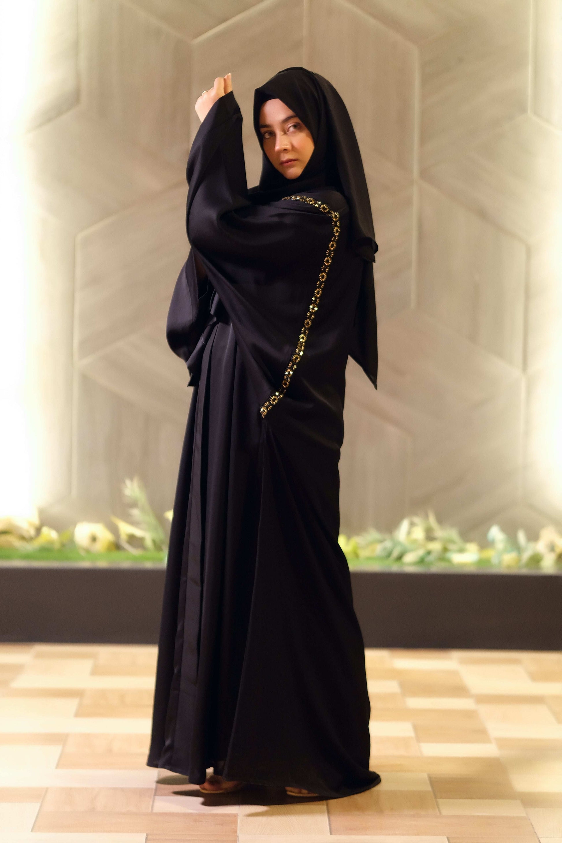 Butterfly Dream Lace Abaya - Dhaagey 