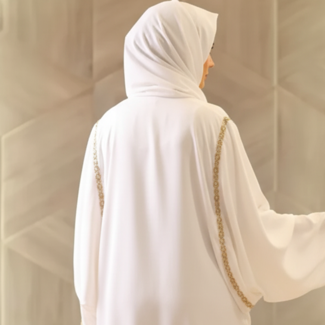 Butterfly Dream White Abaya