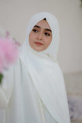 Nura White Layer Abaya - Dhaagey 