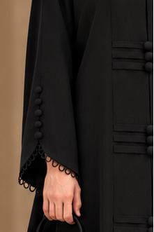 Serene Loop Black Abaya By Dhaagey