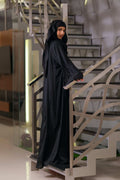 Emerald Black Abaya - Dhaagey 