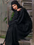 Emerald Black Abaya - Dhaagey 