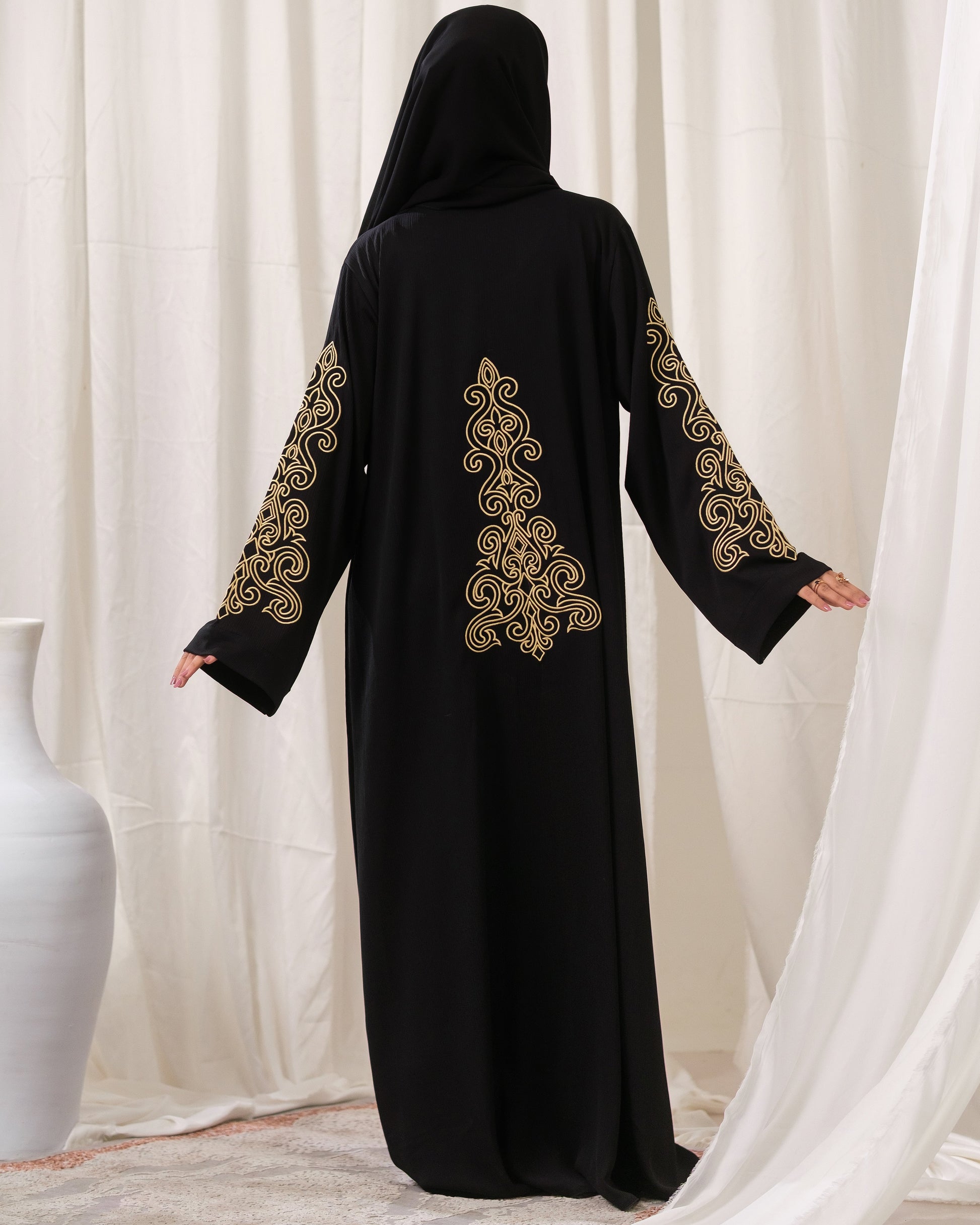 Golden Heirloom Abaya Back