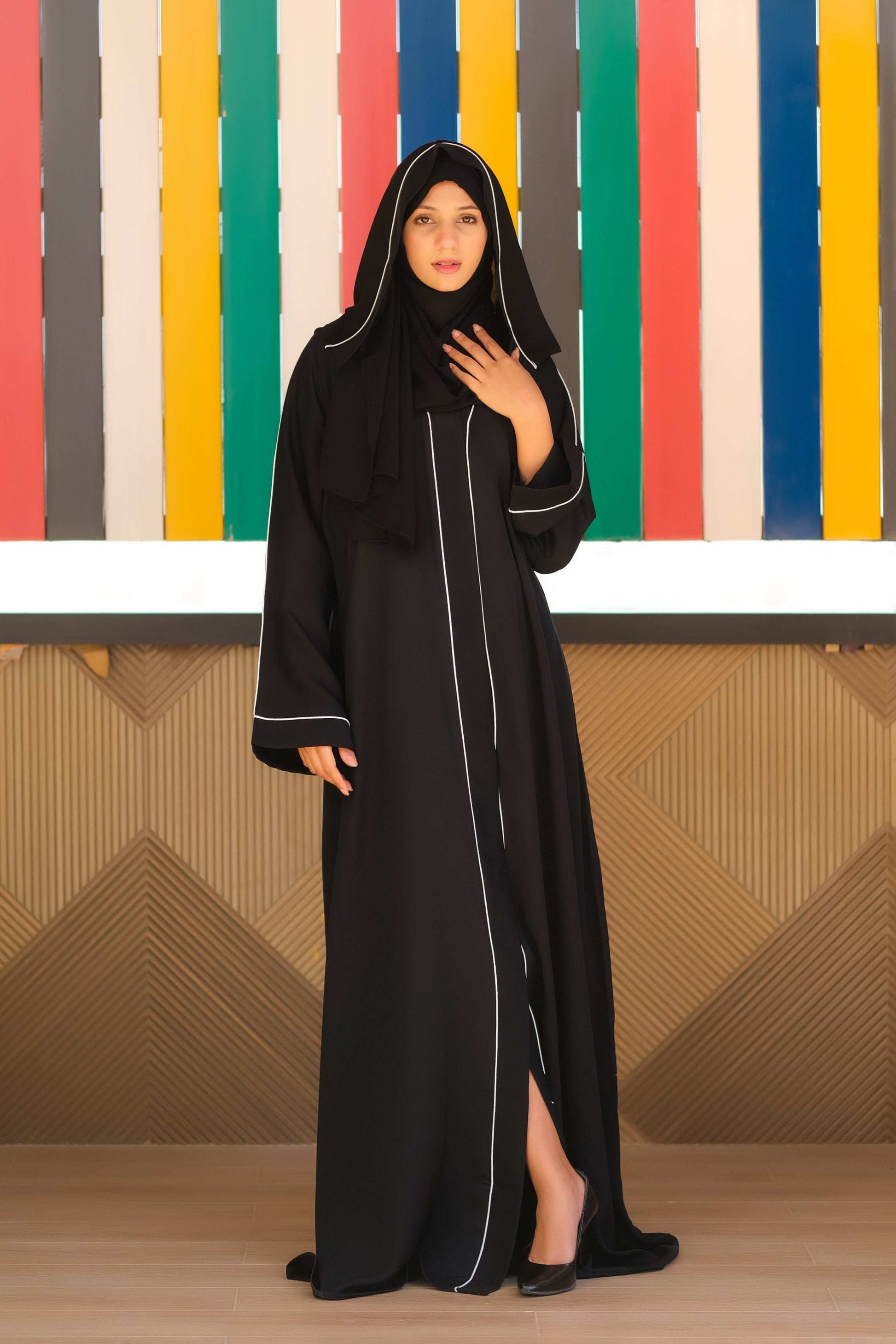 Hayat Black Abaya - Dhaagey 