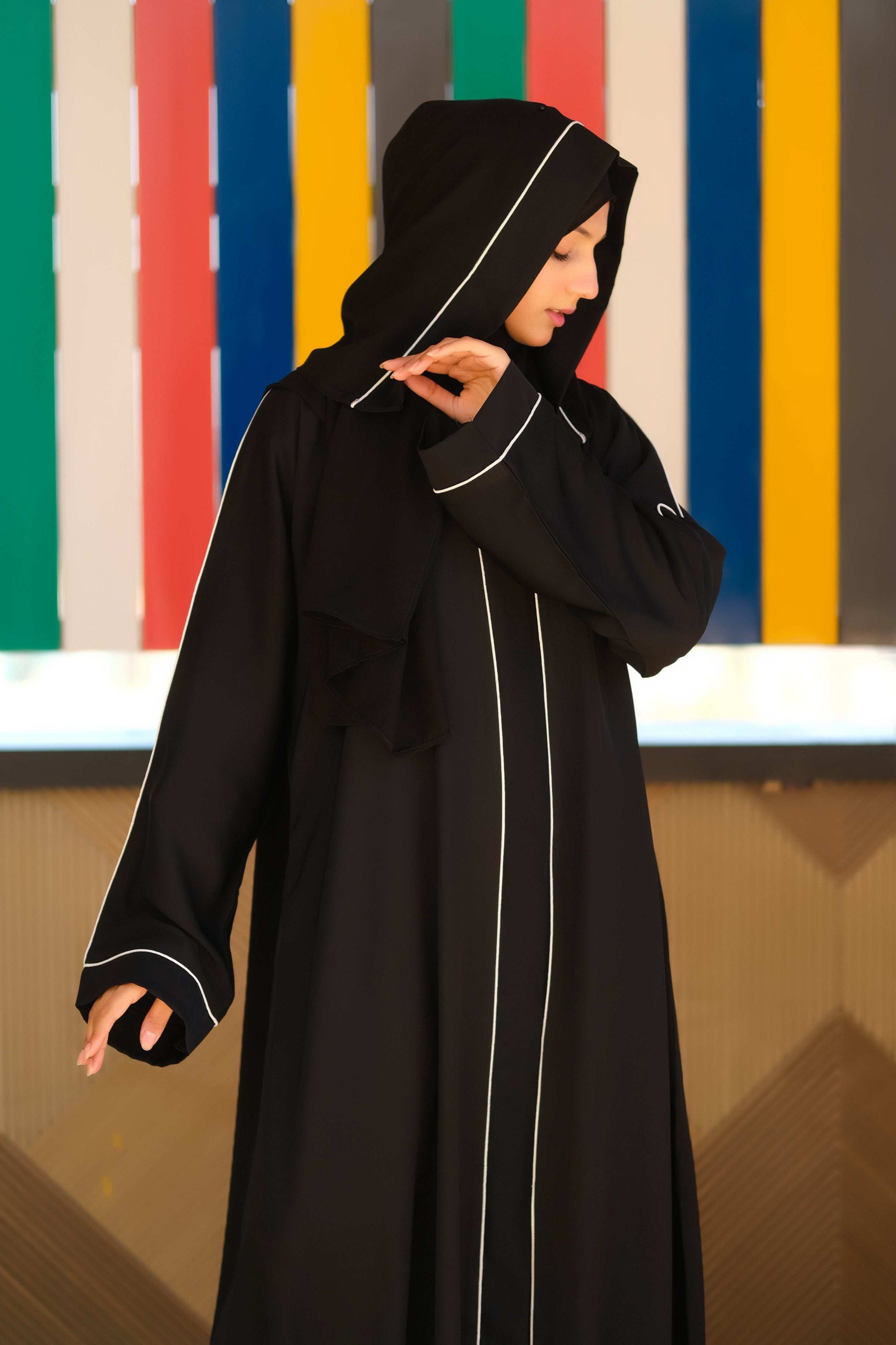 Hayat Black Abaya - Dhaagey 