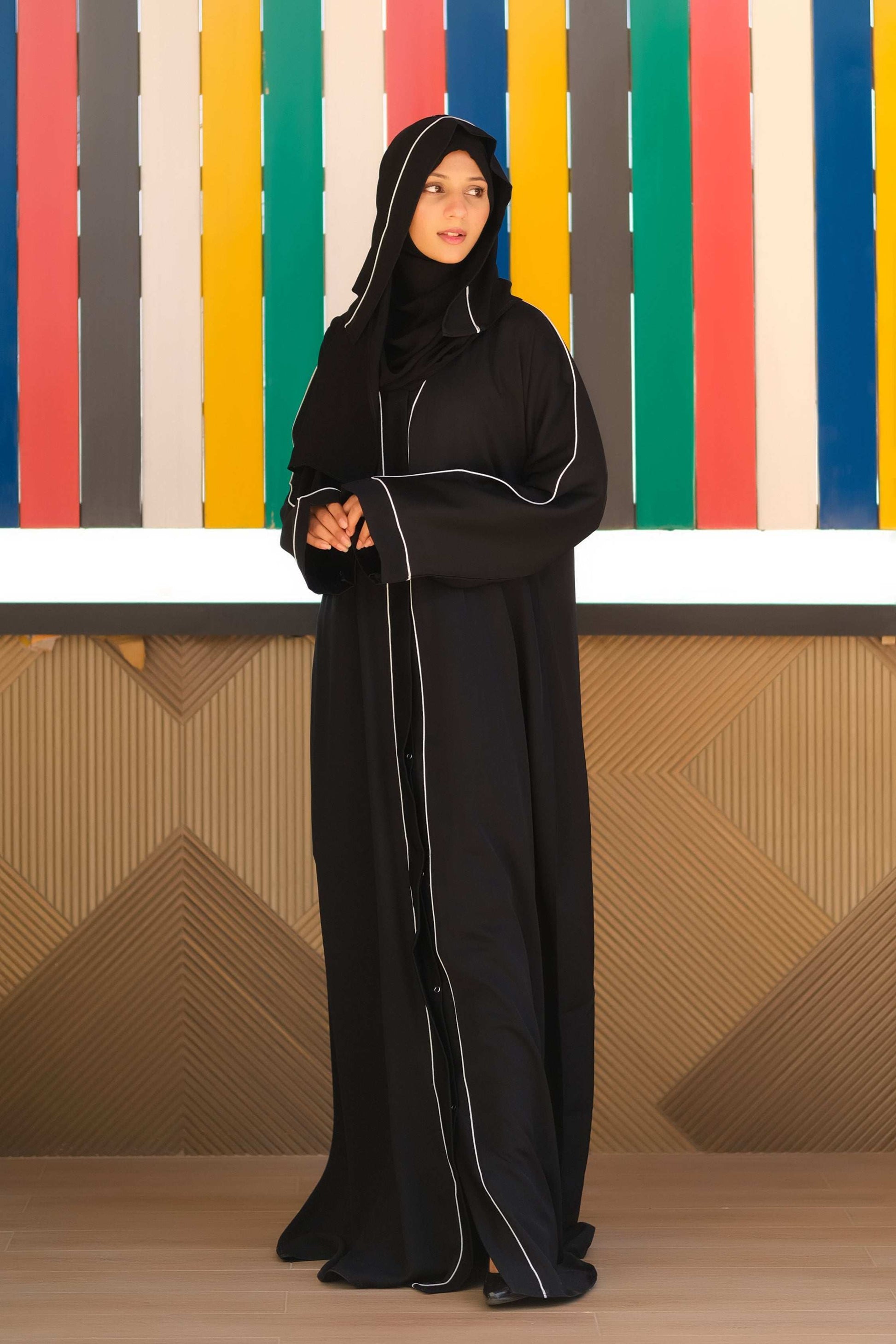 Hayat Black Abaya - Dhaagey 