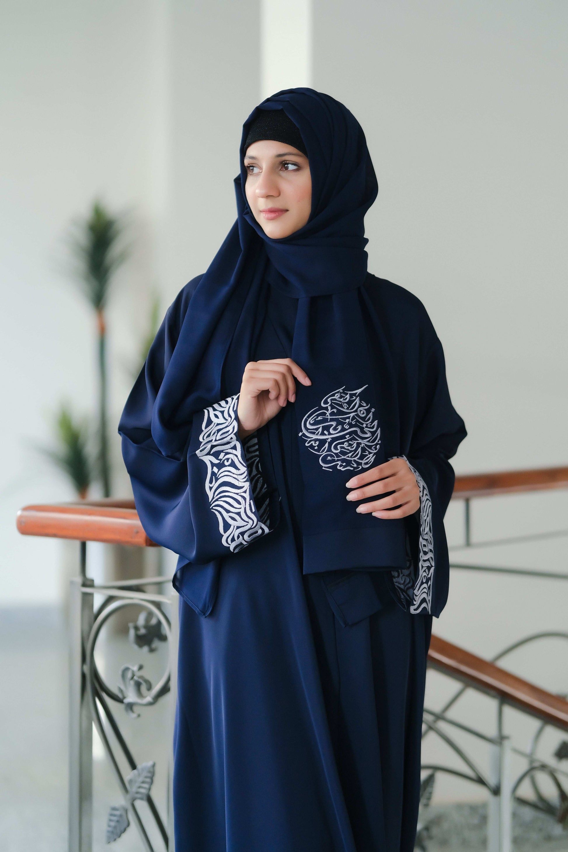 Marwah Calligraphy Abaya - Dhaagey 