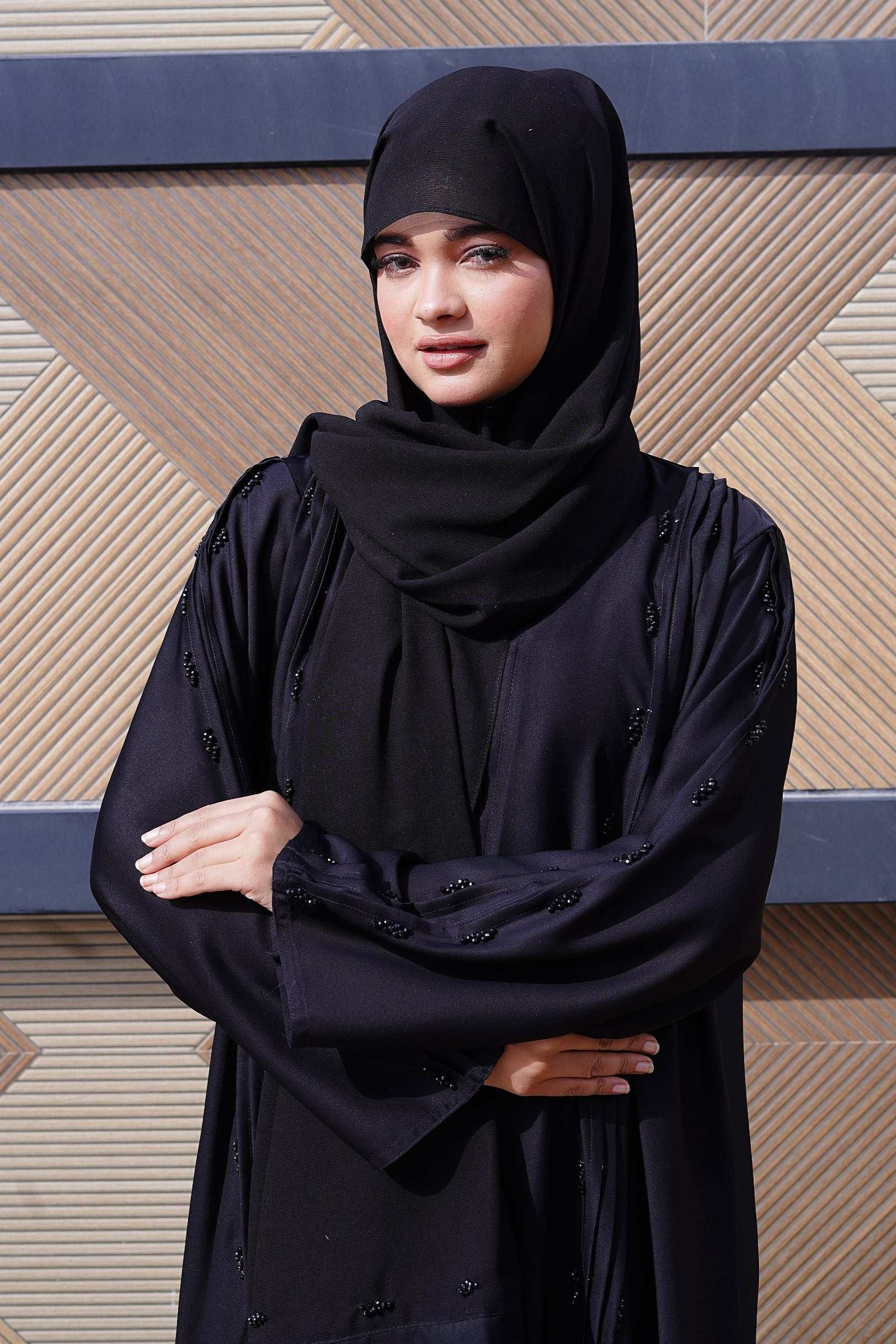 Midnight Cascade Abaya - Dhaagey 