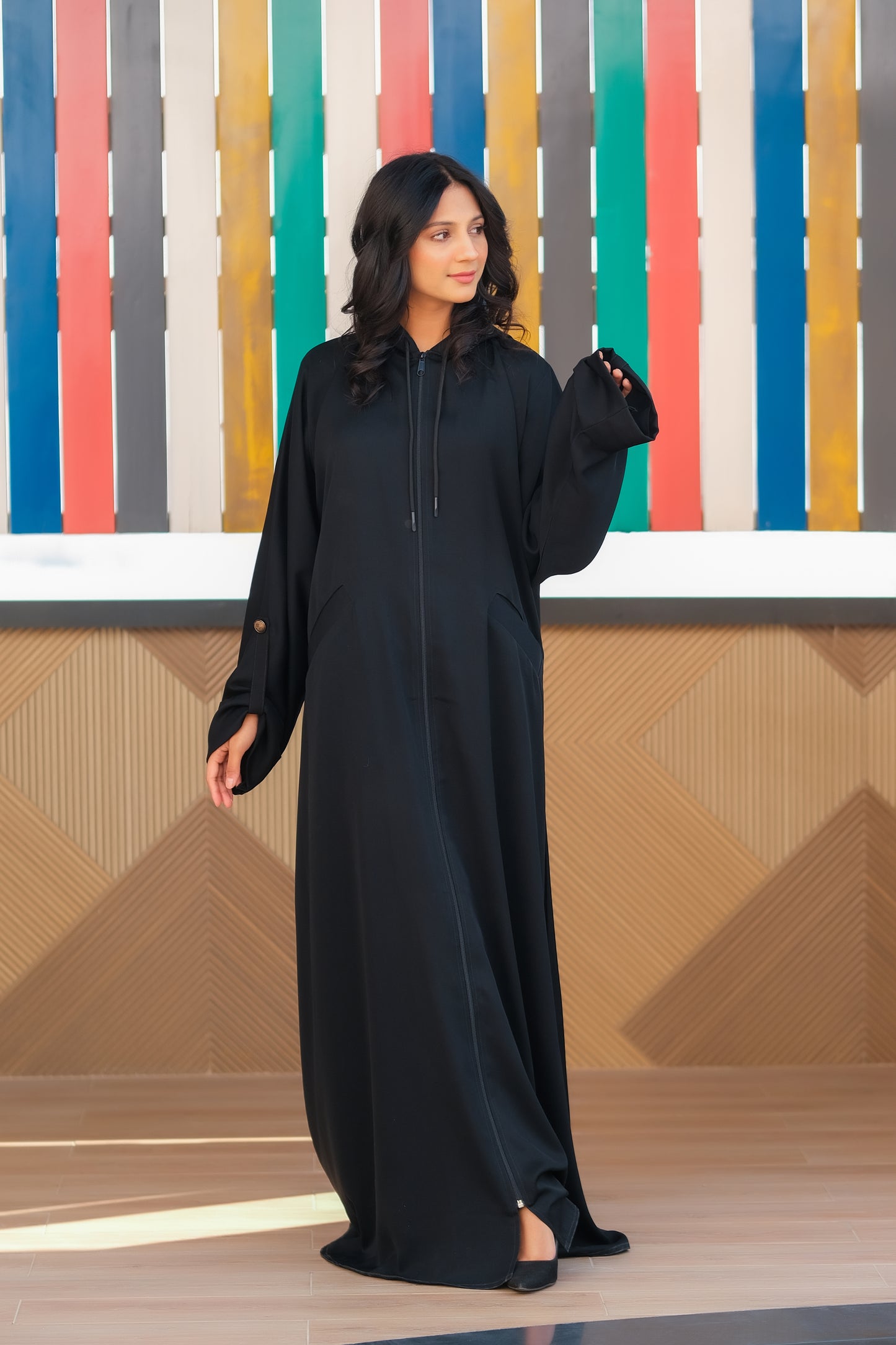 Midnight Hooded Abaya