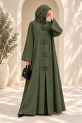 Maroon Serene Loop Abaya by Dhaagey