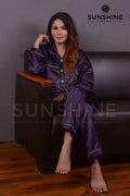Purple Silk Nightdress - Dhaagey 
