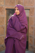 Purple Butterfly Abaya - Dhaagey 