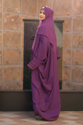 Purple Butterfly Abaya - Dhaagey 