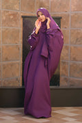 Purple Butterfly Abaya - Dhaagey 