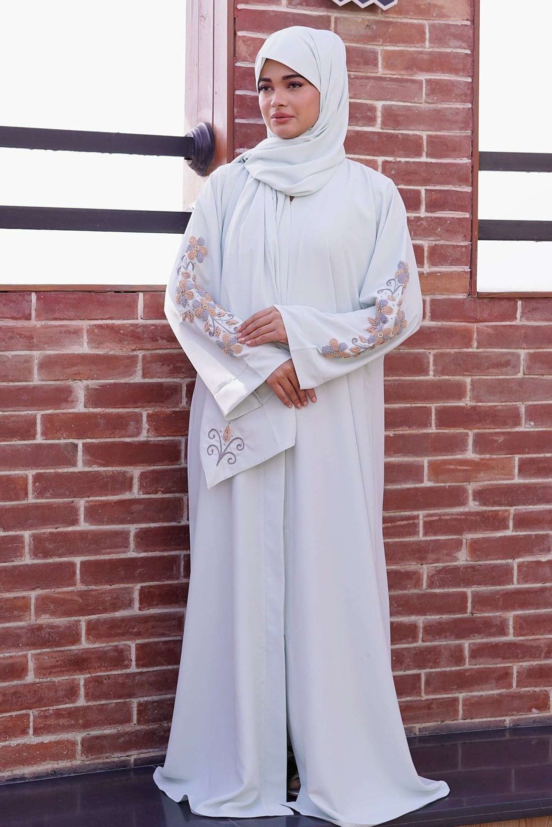 Sage Whisper Abaya - Dhaagey 