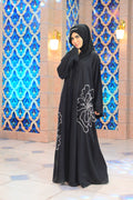 Silver Bloom Abaya - Dhaagey