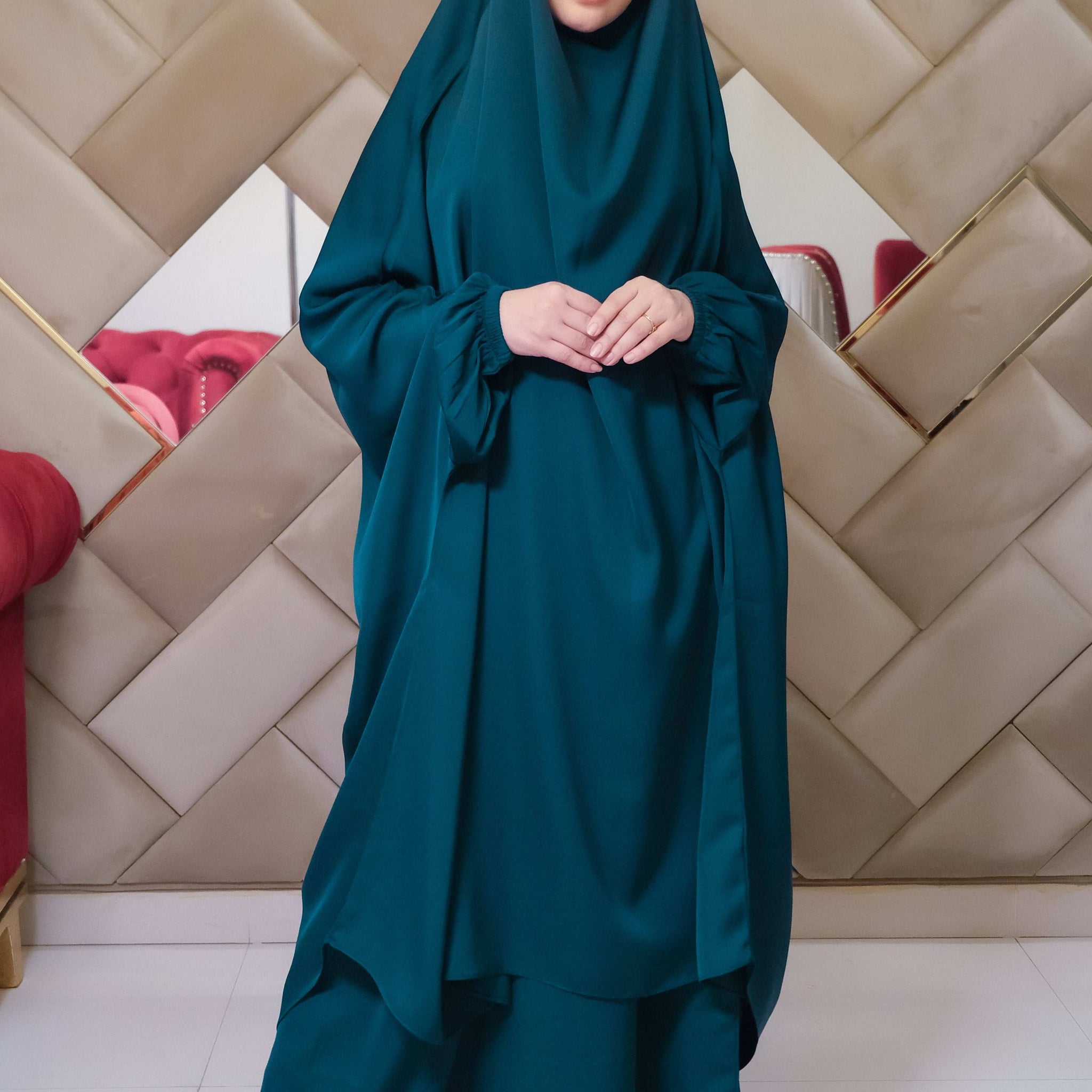 Teal Bliss Jilbab - Dhaagey 