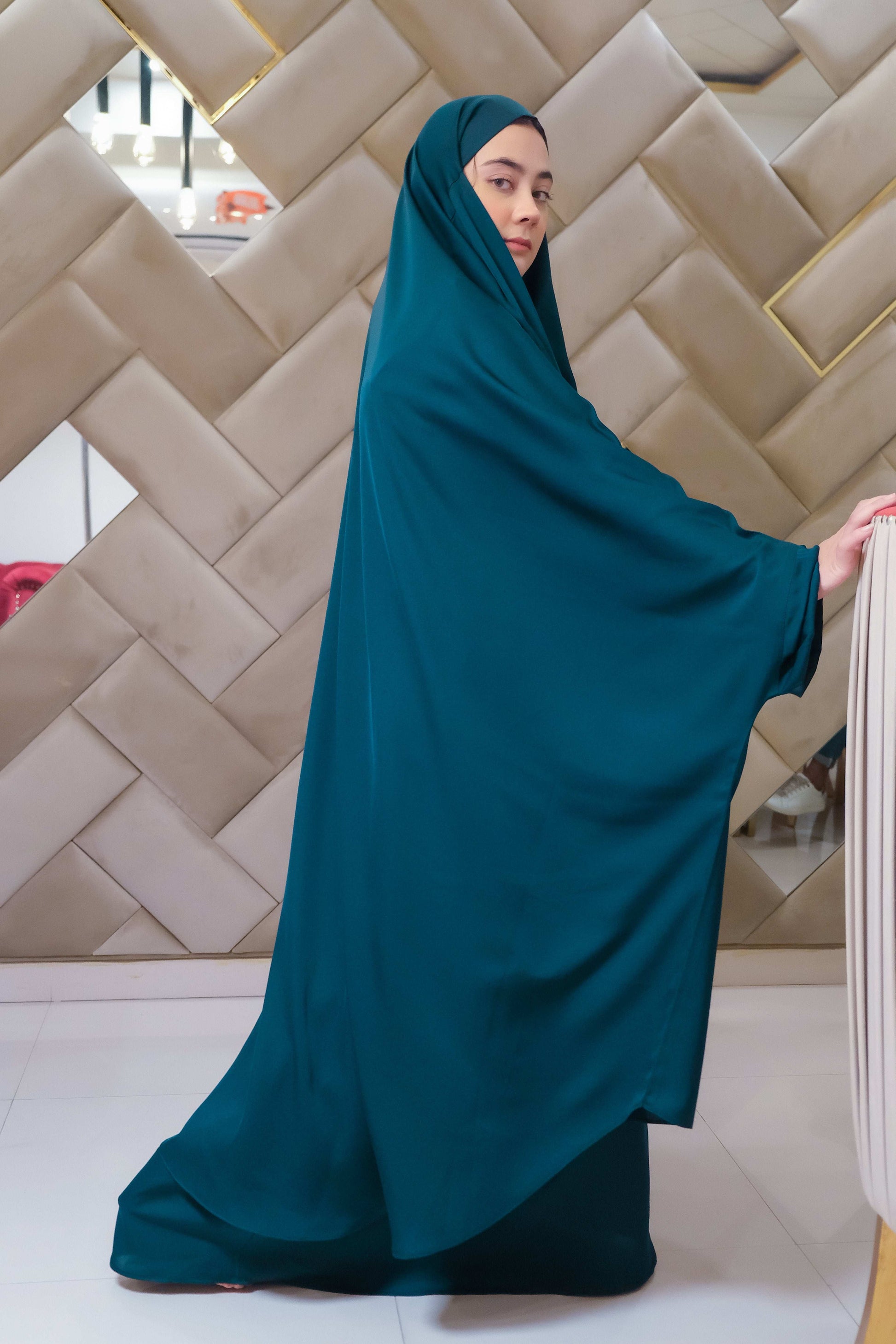 Teal Bliss Jilbab - Dhaagey 
