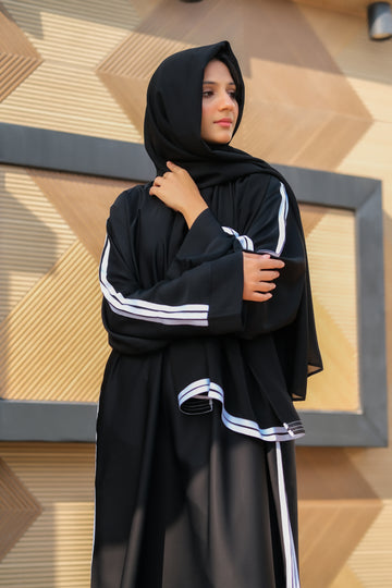 Timeless Striped Abaya