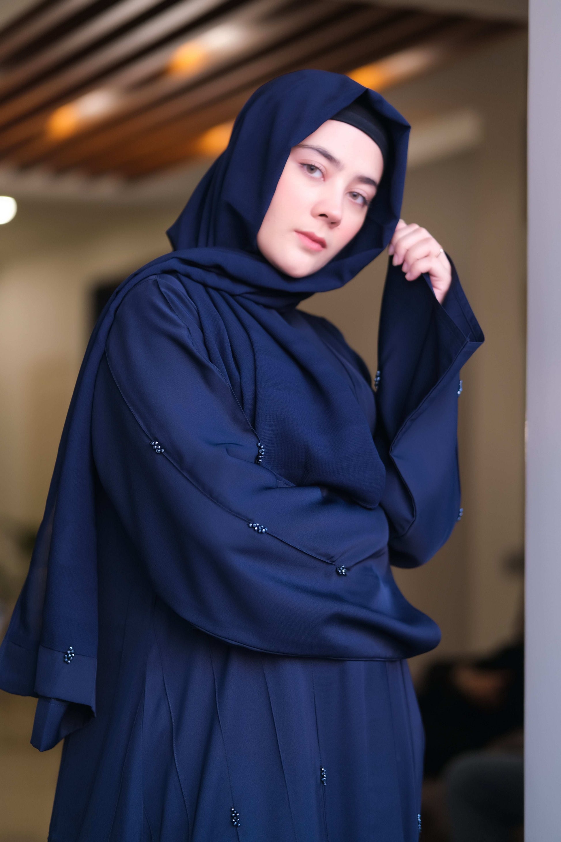 Twilight Blue Sapphire Abaya - Dhaagey 