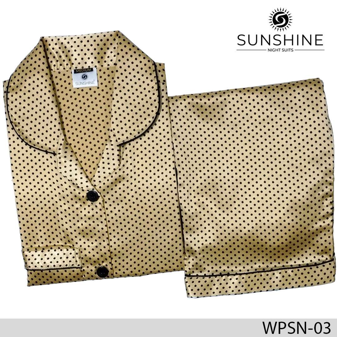 WPSN-03 Printed Silk Nightdress - Dhaagey 