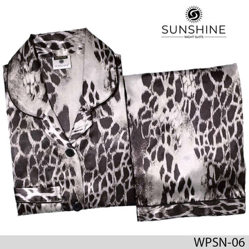 WPSN-06 Printed Silk Nightdress - Dhaagey 