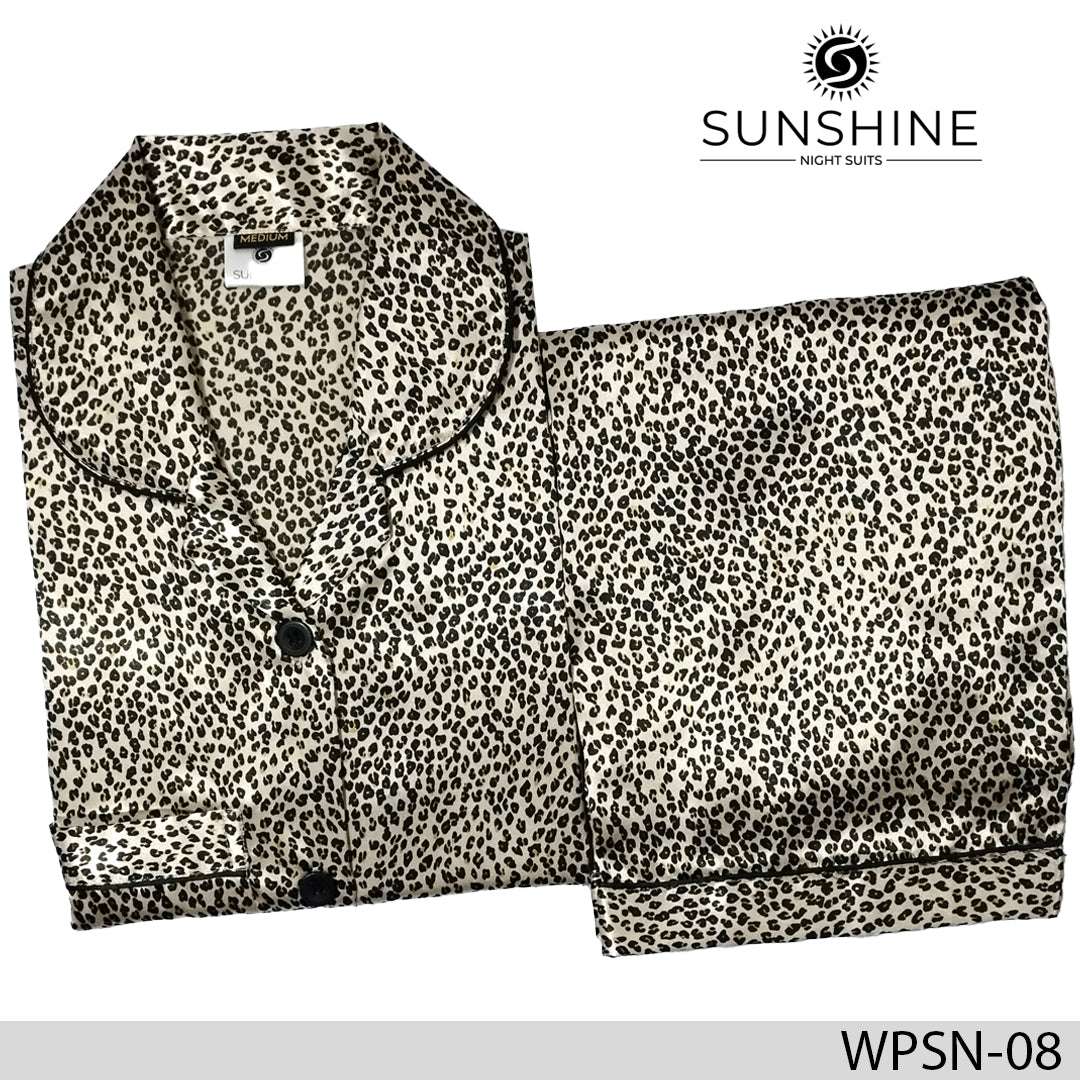 WPSN-08 Printed Silk Nightdress - Dhaagey 