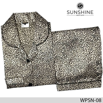 WPSN-08 Printed Silk Nightdress - Dhaagey 