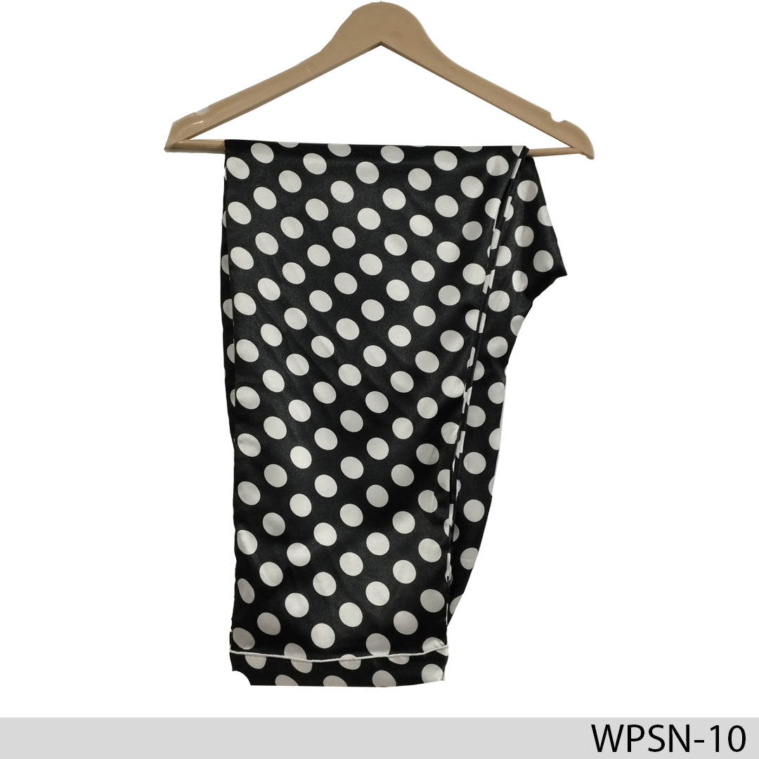 WPSN-10 Printed Silk Nightdress - Dhaagey 