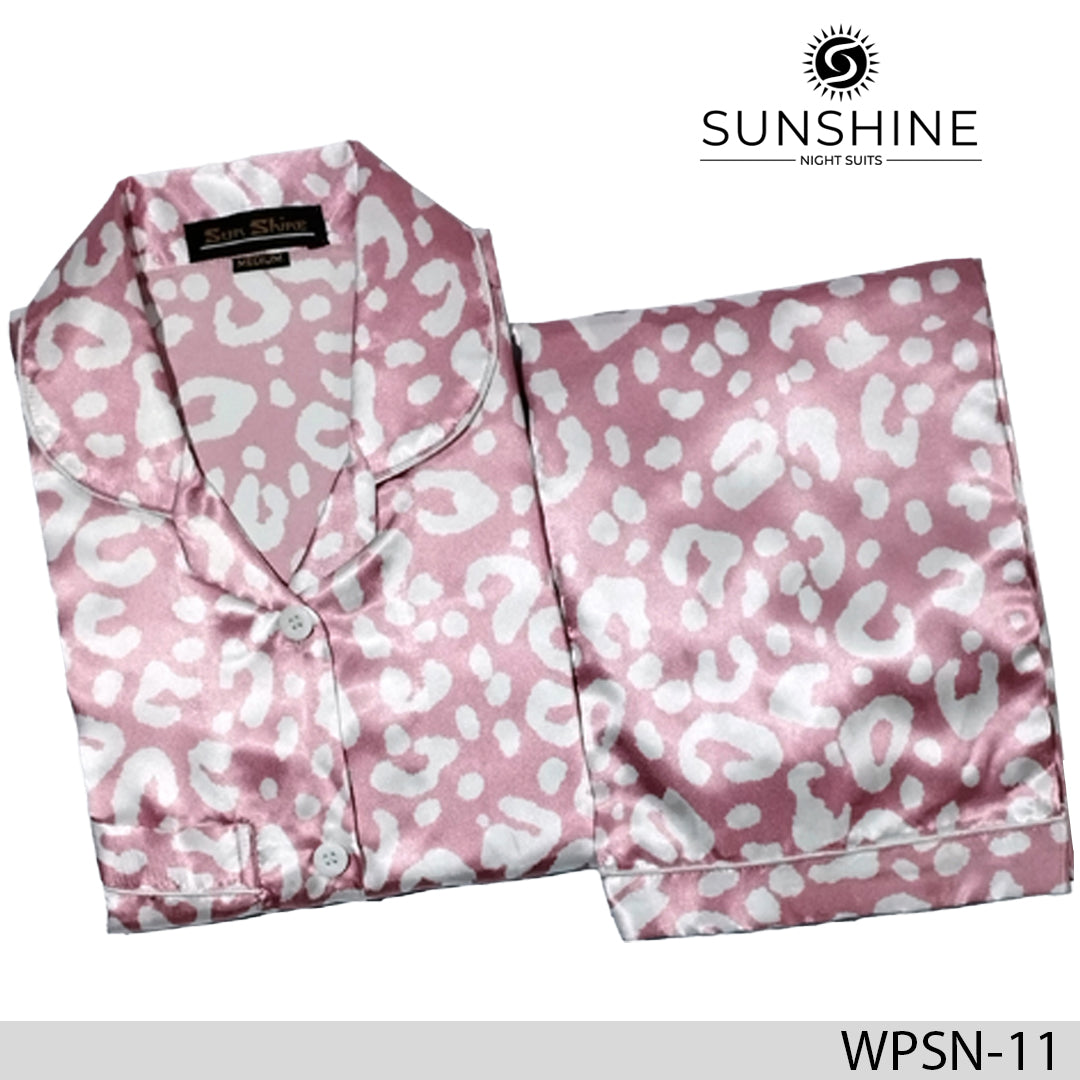 WPSN-11 Printed Silk Nightdress - Dhaagey 