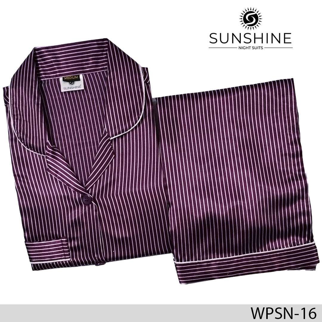 WPSN-16 Printed Silk Nightdress - Dhaagey 
